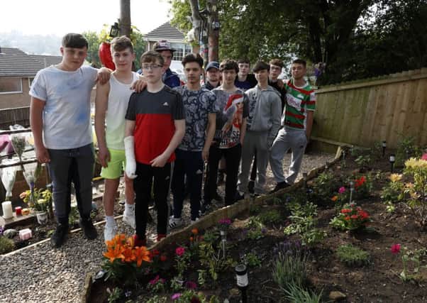 A memorial garden has been created in memory of Michael Gill, who died suddenly last week aged 17, by his friends.