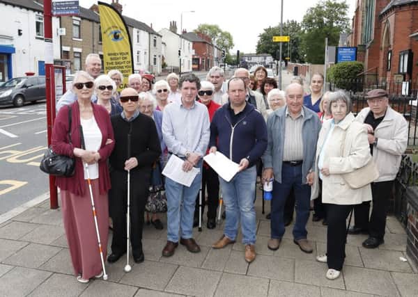 Wakefield District Sight Aid members angry about bus service being withdrawn.