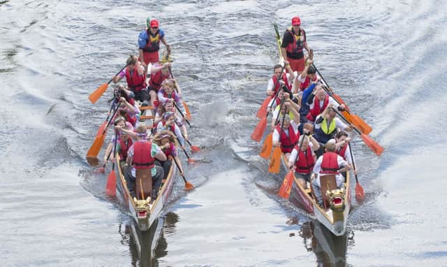 Picture by Allan McKenzie/YWNG - 18/06/16 - Press - 5 Towns Dragon Boat Race - Knottingley, England - Dragon Boat racing.