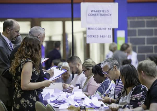 Picture by Allan McKenzie/YPN - 08/06/17 - Press - General Election Results - Wakefield, England - Ballot counting gets under way at Wakefield.