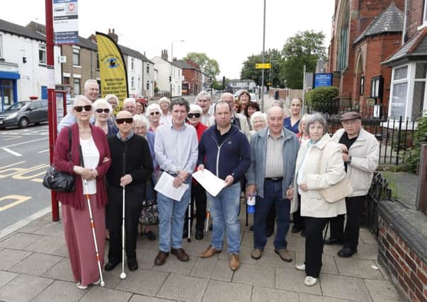 Wakefield District Sight Aid members angry about bus service being withdrawn which could stop blind people from attending meetings.
Parkside Centre, Leeds Road, Outwood