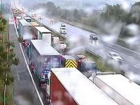 Commuters endured a nightmare journey on the M62 this morning.