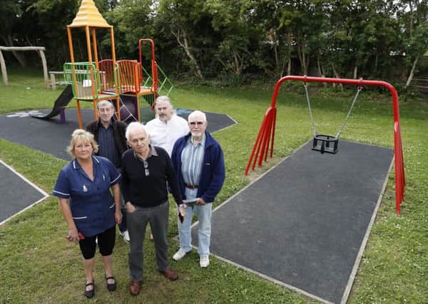Play park in Low Ackworth described as a danger by locals because of crumbling wall and other issues.
Julie Frankland, John Hardman, Fred Darlison
Keith Wood, Sean Richmond