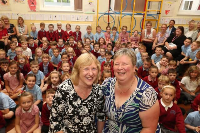 Crofton Infants School Headteacher Helen Padwick (right) is retiring after 13 years and Gill Simpson is also retiring after 30 years.