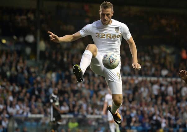 Chrfis Wood in his last game for Leeds United.