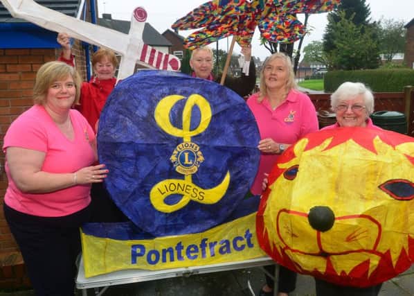 Pontefract Lionesses are holding their first lantern festival. Jeantte Morgan, Shirley Guy,  Lynne Spaul, Patsy Parkinson, Jeanne Morgan  with some of their lanterns. (P507B243)