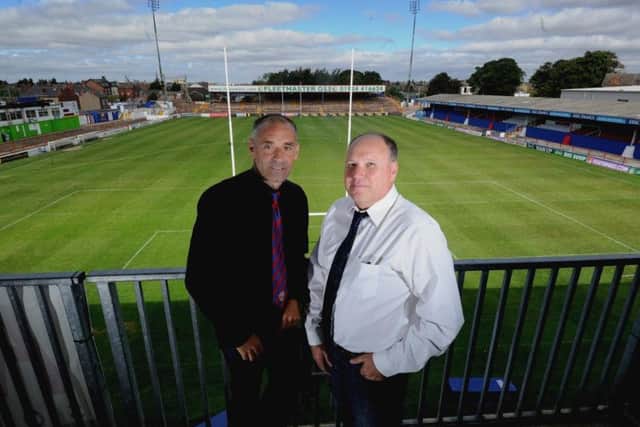 Wakefield Trinity owners Michael Carter and Chris Brereton.