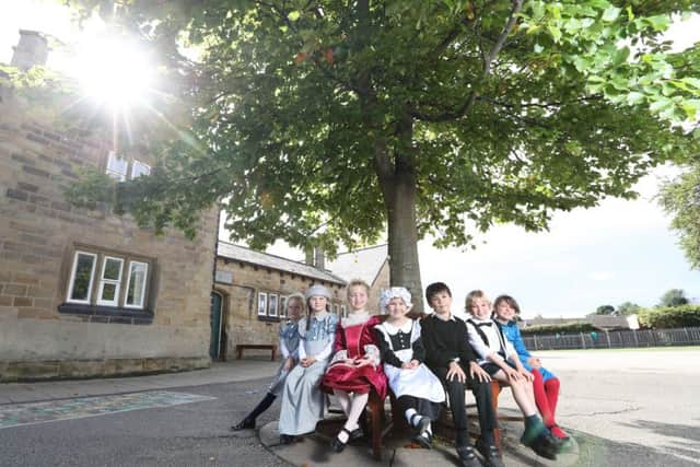 Ackworth Howard school having a heritage week for the children to learn more about the schoolÃ¢Â¬"s history.
Dexter Whitworth, Lola Winder, Abbey Jacques, Jessica Auty, Stephen Booth, Darcie Butterworth and Darcie Reid