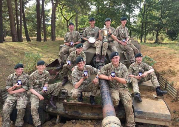 Over the weekend of the 22-24 September 2017, Army Cadets from E 'The Rifles' Company competed in the National Rifles Cadet Cup Competition at Longmoor Training Camp, Hampshire. The team was made up of ten cadets led by cadet Sgt Jack Goode and Cadet Sgt Jak Lomas.