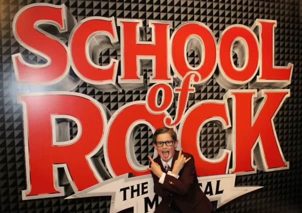Milano Preston, aged 12, from Sheffield, who is performing in School of Rock Musical on London's West End. Photo credit Rory Neal McKenzie