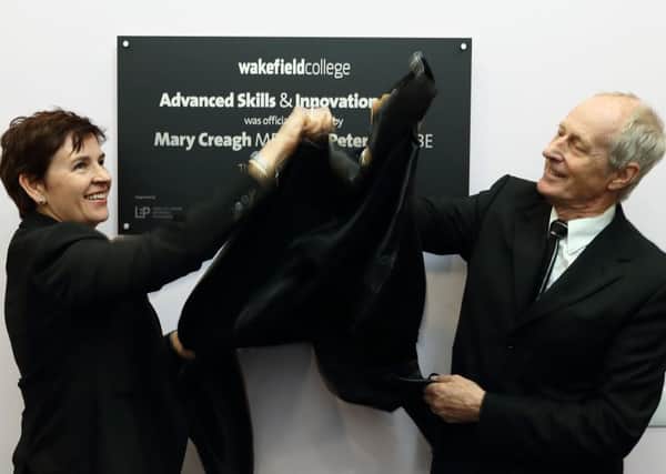 The opening of the Advanced Skills and Innovation centre at Wakefield College by Coun Peter Box and Mary Creagh MP