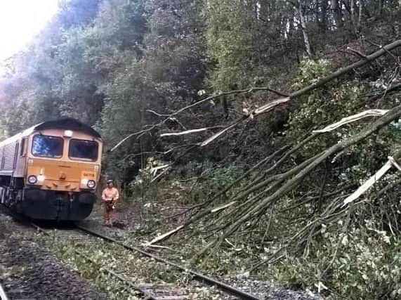 Northern Rail shared this image as it confirmed there had been a landslip at Hipperholme.