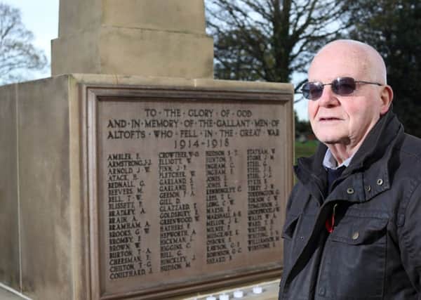 Howard Roberts from Altofts is reaearching all the people from the village who died in WWI.