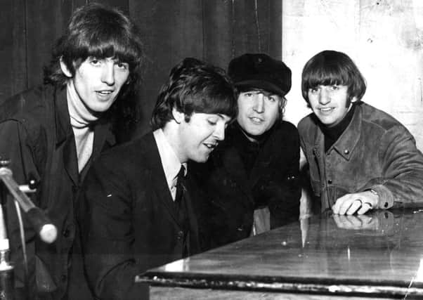 The Beatles in Sheffield in December 1965. John Lennon, second right, was inspired to write Being for the Benefit of Mr Kite after buying a poster for Pablo Fanques circus