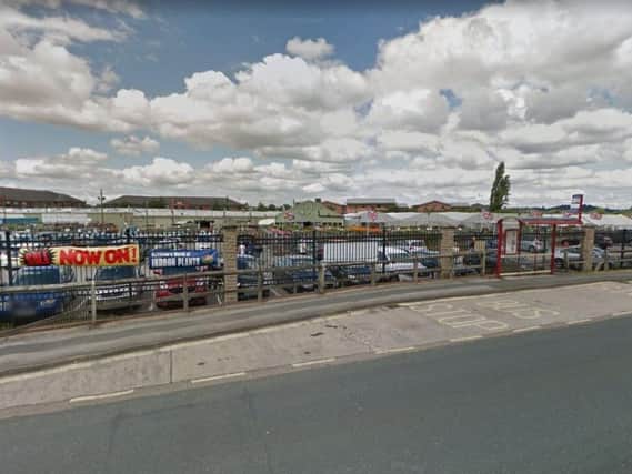 The crash happened outside Hampsons Plantworld in Denby Dale Road, Wakefield. Picture: Google