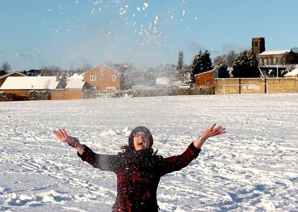Lindsay Pantry had fun in the snow at Alverthorpe in 2010.