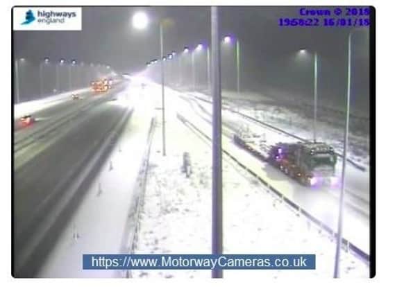 The scene of the M62