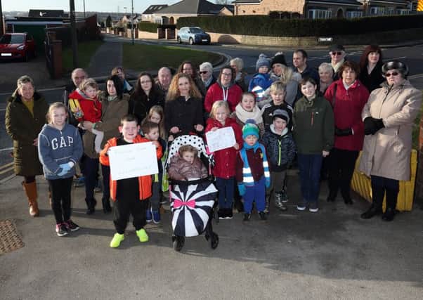 Parents campaigning for crossing patrol on Sheepwalk Lane, Airedale