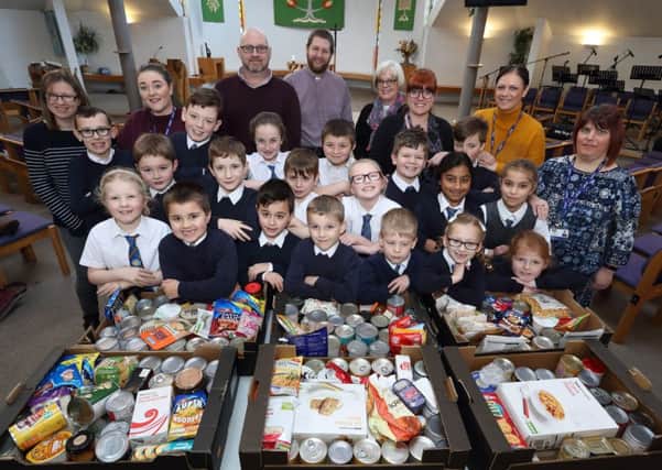 generous: Youngsters from Hendal Primarys nurture group made a significant contribution to St Catherines Church food bank.
