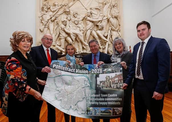 Councillors with the 2028 vision for Pontefract.