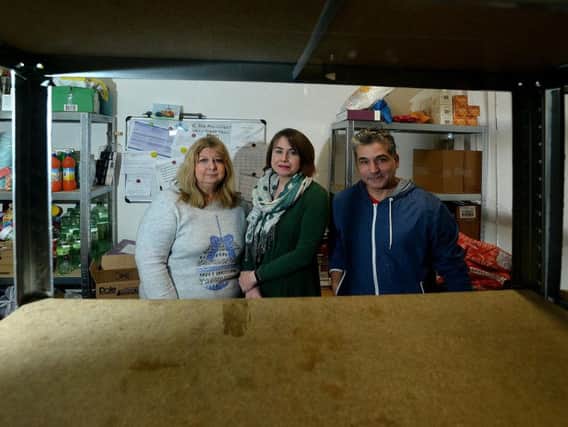 Staff at St Catherine's Church Food Bank last year.