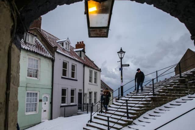 Whitby in the snow.