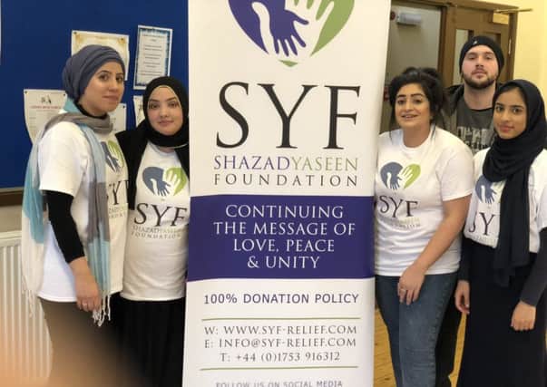 Charity: Volunteers Kubra Hussain, Saima Hussain, Sobia Hussain and Sareem Suleman.