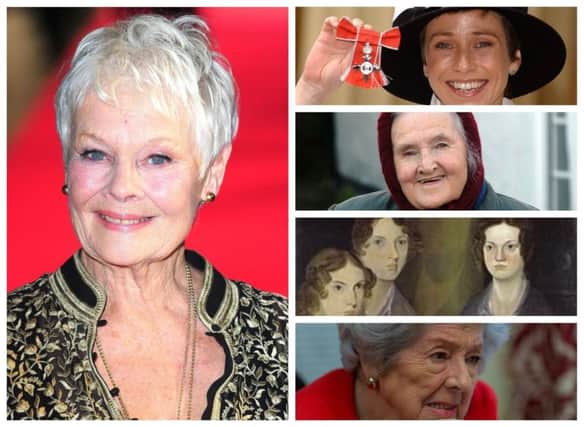 Inspirational Yorkshire women: Dame Judi Dench, Jane Tomlinson, the Bronte sisters, Hannah Hauxwell and Betty Boothroyd.