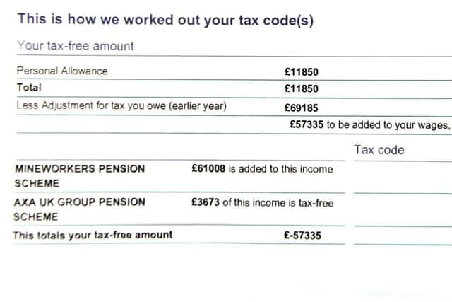The tax bill  from HMRC.