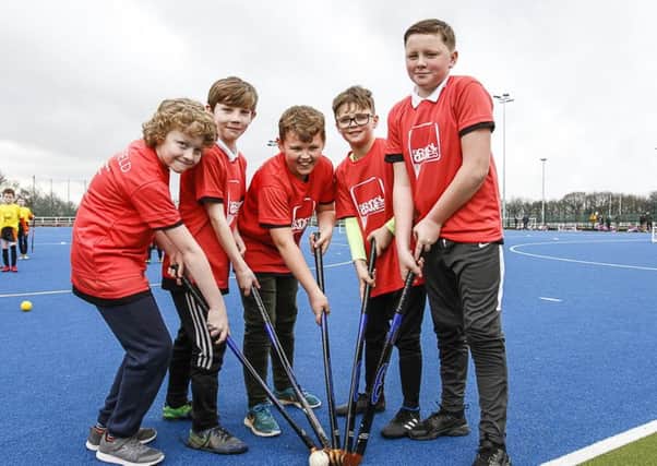 GAMES: Hockey players from Sharlston at the West Yorkshire School Games winter festival.