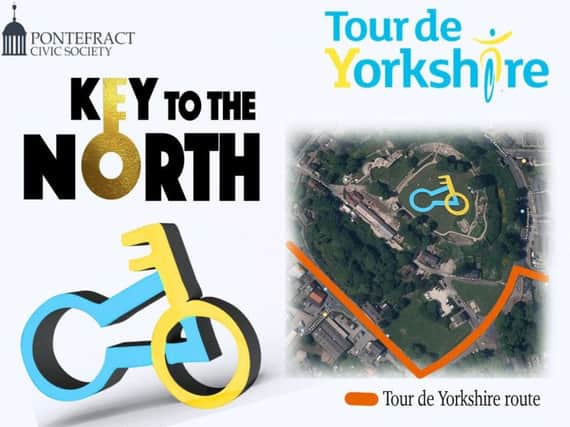 Michael Hirst's Tour de Yorkshire land art design for Pontefract.