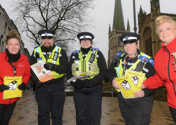 Officers are in Wakefield City Centre to offer crime prevention advice and deter shoplifters.