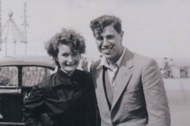 A photograph of the couple whilst in Blackpool in 1956.