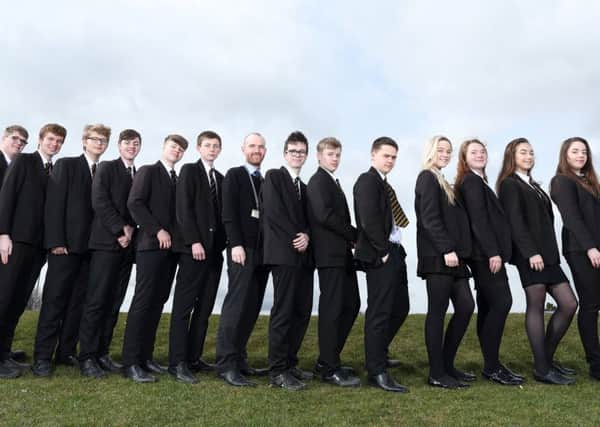 The team of students who will look to complete the Three Peaks Challenge.