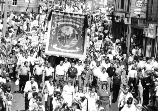 June 16th,1984.  Yorkshire Miners Gala and Parade in Wakefield.
