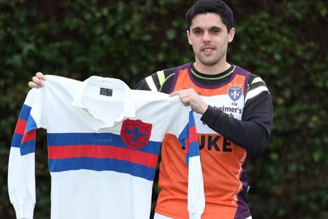 Luke with Keiths Challenge Cup shirt.