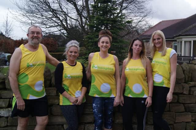 Adrian Armitage, Natalie Tunney, Clare Pullan, Sherri-Li Walker and Amy Fox are running the London Marathon 2018 to raise money for Wakefield Hospice.