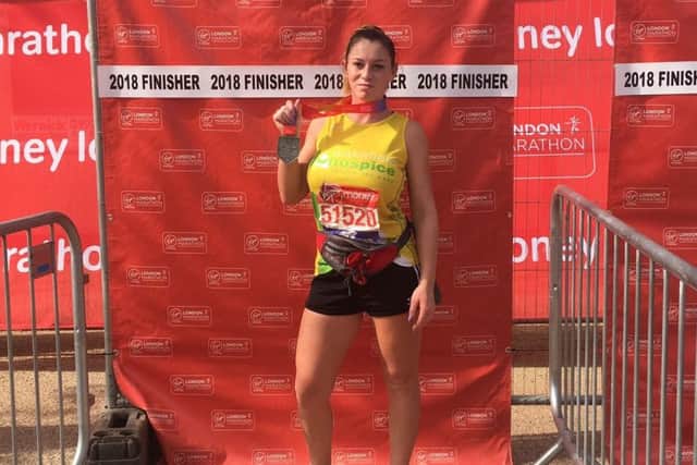 Sherri-Li Walker ran the Wakefield Marathon to raise money for Wakefield Hospice.