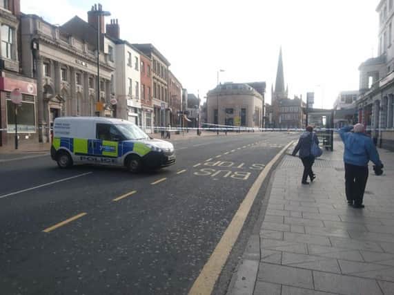 The police cordon at Westgate. Picture by James Duncan.
