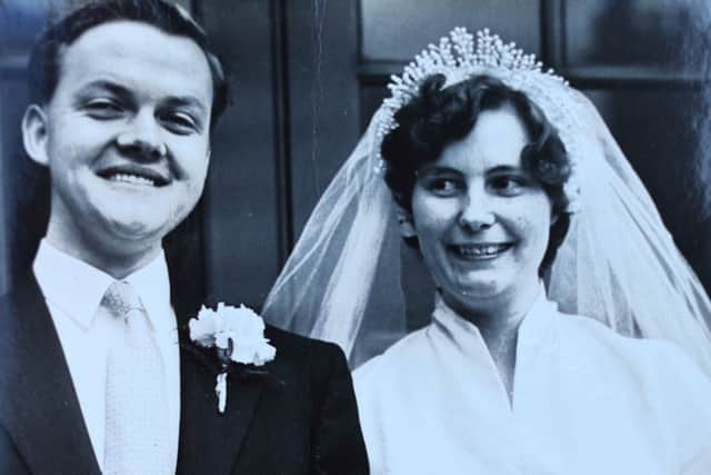 Looking Back: David and Joy on their wedding day.