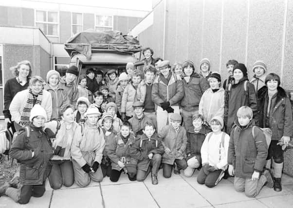 Allerton Bywater Comprehensive School pupils setting off for 60 mile walk in 1985. Does your photo appear in our gallery?