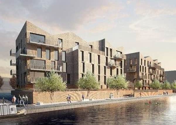 Castleford riverside development proposals, an artist's impression of how it may look.